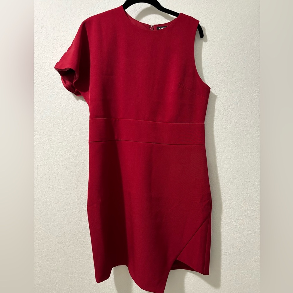 Express Red Asymmetrical Dress, size 12